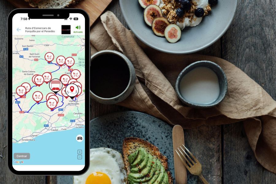 Aplicació per trobar rutes d’esmorzars de forquilla amb informació cultural i local.